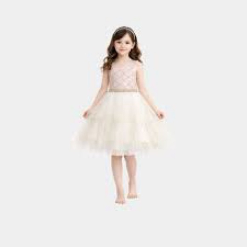 American Princess Pink and White Formal Dress 3T